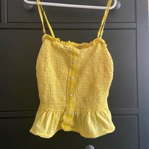 Abercrombie & Fitch yellow top 💛🤍